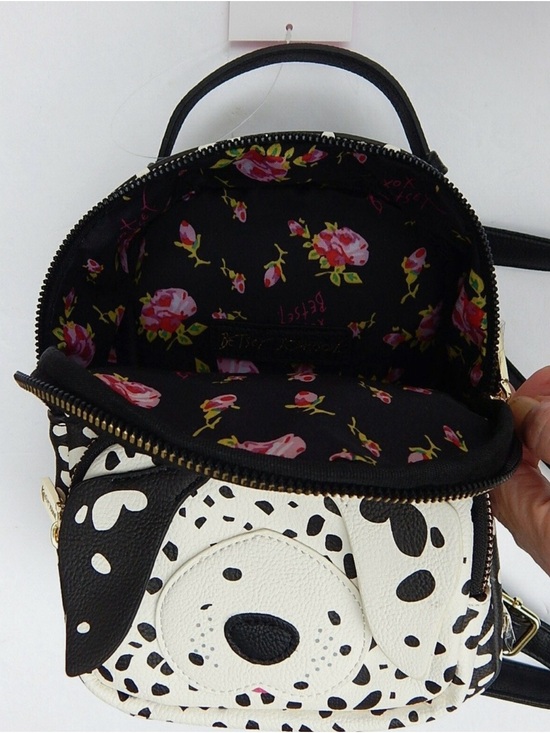 Betsey Johnson - Dalmatian Spot Mini Backpack - Black & White